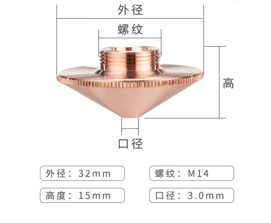 laser cutting nozzle size