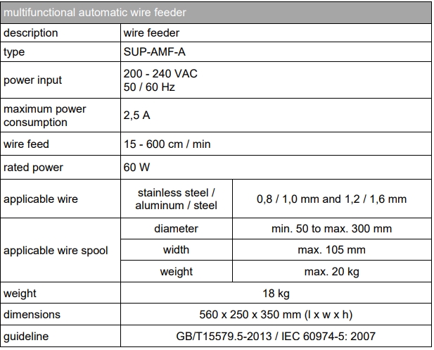 laser welding wire feeder parameters