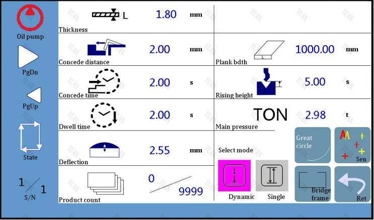 12 ton press brake controller